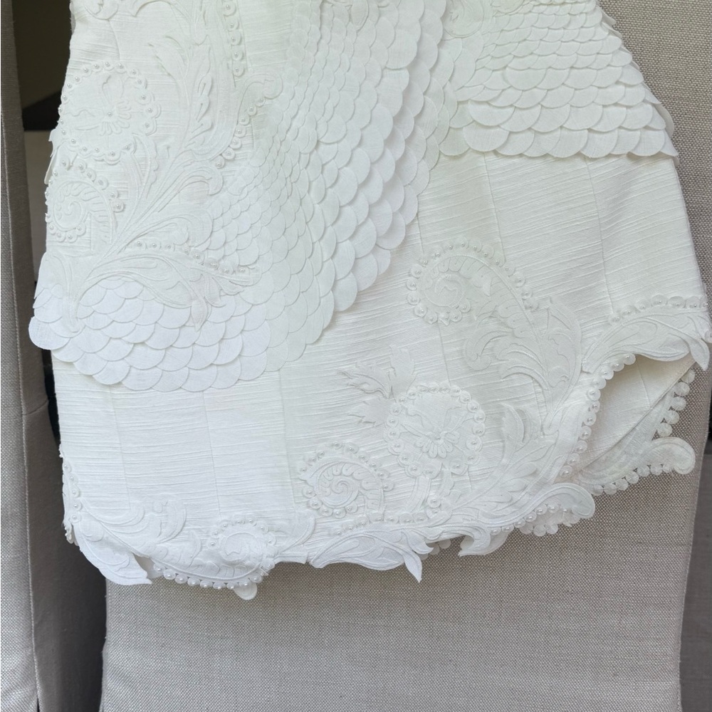 Zimmermann Cream Textured Skirt